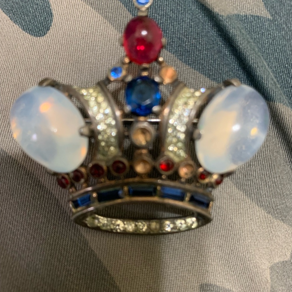 Trafari Alfred Philippe Sterling Silver Crown Brooch